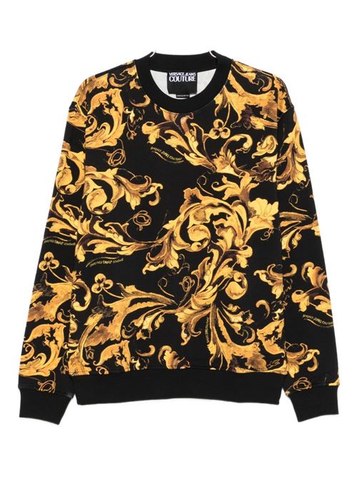 Felpa uomo girocollo con stampa Versace jeans Couture | 79GAI3R0FS201G89